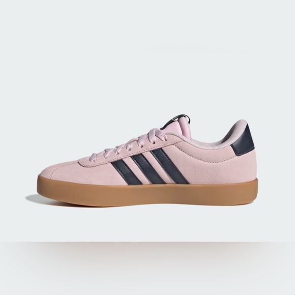 Adidas Pink and Navy VL Court 3.0 Sneakers, women’s size 8.5. Only worn 2x. - Picture 4 of 12